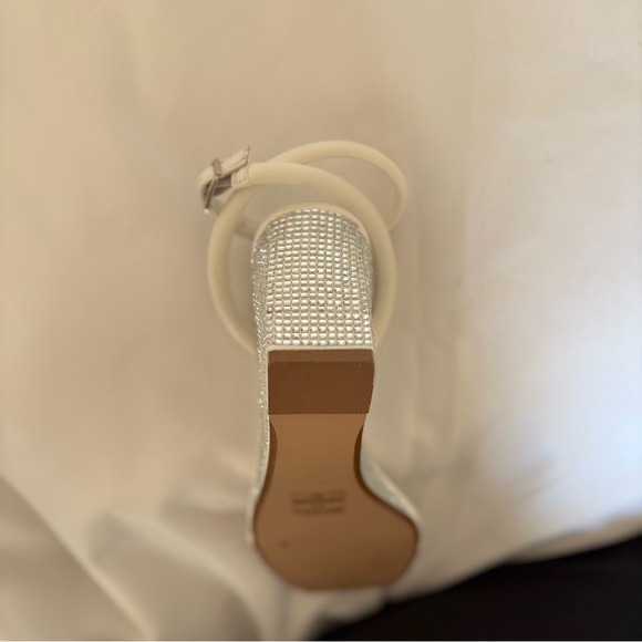 Madden Girl White Rhinestone Wedge Sandals - Picture 3 of 4